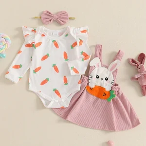 Lioraitiin Baby Girls Easter Skirt Outfits