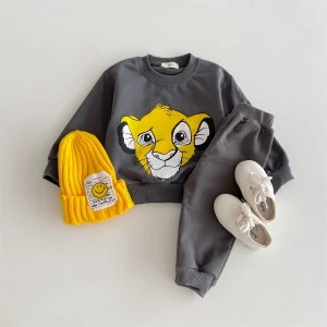 0-3 Age Cartoon Lion Baby Boy's Tracksuit